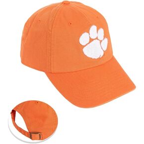 Desert Cactus Clemson University Baseball Hat Tigers Brimmed Embroirderd Hats Cap Adjustable Cloth Strap Adult (Style A1) Orange