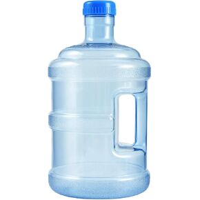 Homoyoyo Plastic 5 Liters Water Bottle with Cap PVC, 5 Liters Water Jug Easy Grip Carry Handle, Reusable Jug Container Water Can, Water Liters for Home Kitchen(Random Style)