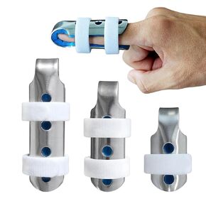 Flexible Portable Aluminum Finger Splint Set，Aluminum Finger Splint Adjustable, for Sprained Swollen Fingers Straightening Arthritis Pain Relief