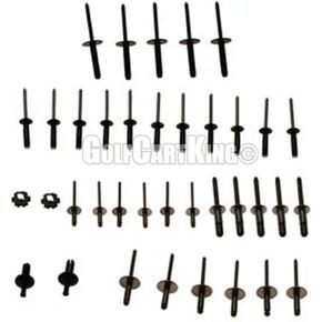 EZGO OEM Complete Body Rivet Hardware Kit (94+) TXT Golf Cart Install Gas/Electric