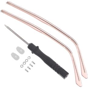 Mobestech 1 Pair Universal Glasses Replacement Temples Fashion Eyeglasses Metal Arms Legs (Black)