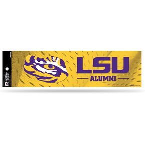 Rico Industries NCAA LSU Tigers Alumni 3" x 12" Bumper Sticker