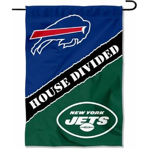 WinCraft House Divided Bills and Jets Double Sided Garden Flag