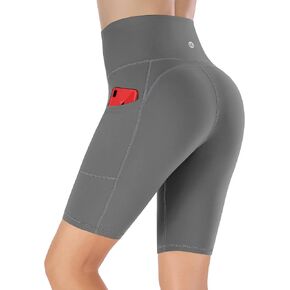 Padded Bike Shorts Women with 4 Pockets 4D Padding Biking Cycling Shorts Women for 3H+ Rides Bicycle Shorts for Women