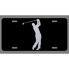 Vincit Veritas Golf Laser Etched Metal License Plate Frame Tag Golf Cart Stuff Accessories Country Club Birthday Gifts Present Presents LP027