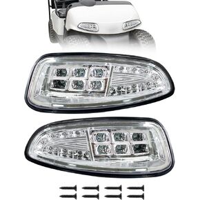 Golf Cart Headlight Kit for EZGO RXV 2008-2015, Golf Cart Front LED Light Kit Replacement for EZGO RXV Gas&Electric