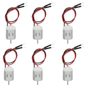DUTTY 3V 130 Miniature DC Motor 27000 RPM with 20cm Dupont Line Male for Arduino Hobby Projects DIY 6pcs