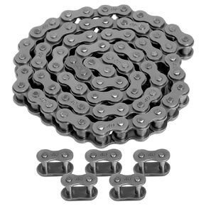 Belleone #40 Roller Chain - 10 Feet #40 Chain with 5 Connecting Links for Go Karts, Mini Bikes, Scooters, Motorcycles, Bycicles, ATV, MTV, Dirt Bike and Other Industrial Machinery - 240 Links