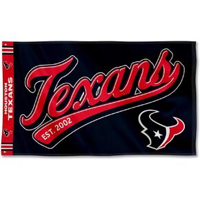 WinCraft Houston Texans Script Logo Premium Flag