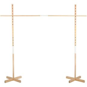 Hey! Play! Limbo Game for Kids and Adults - Outdoor Games with Wooden Limbo Pole, Base, and Carrying Bag - Fun Games for The Whole Family