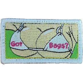Cornhole Patch GOT Bags Funny Embroidered Patch for You Bag Backpack patchpouch case Insert hat or Clothing Featuring a Ladys beatifull Large Boobs in a Bikini That Reads GOT Bags