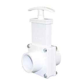 Valterra 6103 PVC Gate Valve, White, 1-1/2" Spig