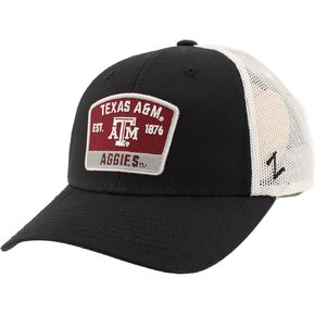 ZHATS Standard NCAA Officially Licensed Snapback Hat Big Rig Patch Black White Switchback, One Size
