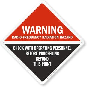 SmartSign "Warning: Radio-Frequency Radiation Hazard" Sign | 10" x 10" Plastic