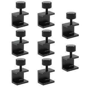 Hitefu 8PCS 3D Printer Glass Bed Clips, Adjustable Fixed 3D Printer Clamps, Aluminum Alloy 3D Printer Heat Bed Clips Compatible with CR10/10S Pro, Ender 3/3 Pro/3S/V2, Ender 5, CR-20 Pro