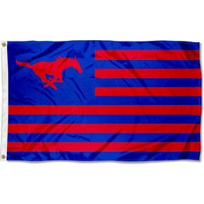 College Flags & Banners Co. Southern Methodist Mustangs Stars and Stripes Nation Flag