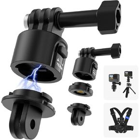 TELESIN 360 Selfie Stick Tripod for GoPro (59in Long), Ball Joint Extension Pole Monopod Handle Grip for Go Pro Max Hero 12 11 10 9 Insta360 X3 Ace Pro DJI Action 3 4 Osmo Pocket 3 Camera Accessories
