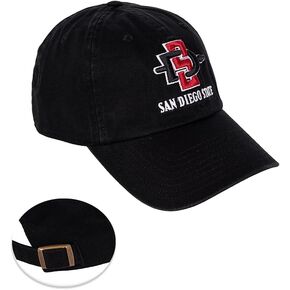 Desert Cactus San Diego State University Baseball Hat SDSU Aztecs Brimmed Embroirderd Cap Adjustable Cloth Strap Adult (Style D)