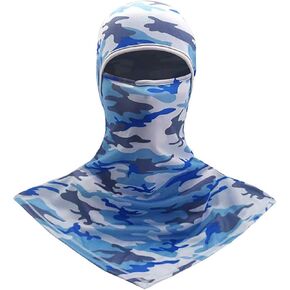 Face Cover for Sun Protection，Breathablefull Full Face Mask, Short Finger Gloves Ice Silk Sleeve Combination Set