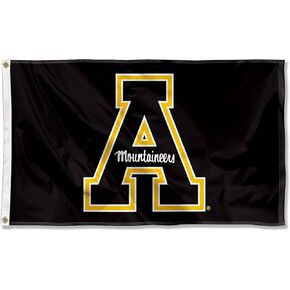 College Flags & Banners Co. Appalachian State Mountaineers Black Large Grommet Banner Flag