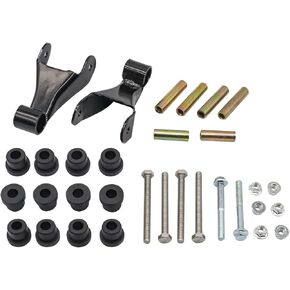 Drive-up Golf Cart Metal Rear Shackle Kit Including Bushing and Sleeves for 2004-2013 Club Car Precedent Models 102506201 102506301 102506601