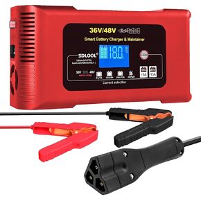 شاحن عربة الجولف 36 فولت 18 أمبير و48 فولت 13 أمبير، شاحن بطارية السيارة الذكي شاحن ليثيوم LiFePO4 الرصاص الحمضي AGM/جل/SLA شاحن بطارية لقارب شاحنة السيارة EZGO RXV & TXT in Kuwait