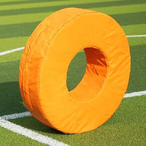 35" Football Tackle Wheel, Football Tackle Ring for Youth, Football Tackling Practice Drills with High Elastic Foam and Waterproof PU Leather for Football Training Equipment