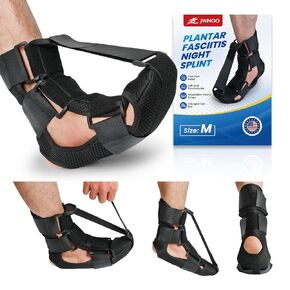 Plantar Fasciitis Brace Night Splint - Upgraded Plantar Fasciitis Splint Men, Adjustable & Comfortable, Night Splints for Plantar Fasciitis Relief, Achilles Tendonitis, Foot Drop (M)