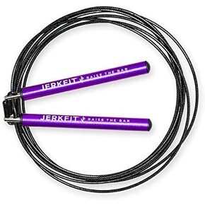 JerkFit Omega Speed Rope, Ultra Fast Jump Rope for Cross Training, WODs, Boxing MMA Training, Fully Adjustable Without Tools, Comes with Carry Bag