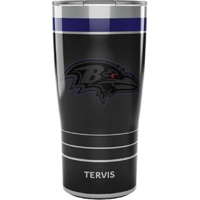 كوب معزول للعبة Tervis NFL Baltimore Ravens-Night، 20oz، من الفولاذ المقاوم للصدأ