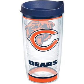 Tervis Made in USA Double Walled NFL Chicago Bears Insulated Tumbler Cup Keeps Drinks Cold & Hot, 16oz, Tradition