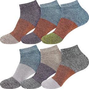 Men's Rayon from Bamboo Fiber Stripe Style Sports Superior Wicking Athletic Casual Ankle Socks