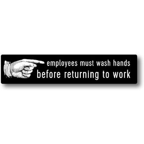 Employees Must Wash Hands Sign (White)