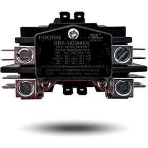 Migro 40 Amp 1 Pole NEMA 600V HVAC Heavy Duty Definite Purpose Contactor – 24V Coil, Motor Load 40A and Lighting Load 50A