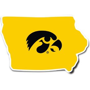 Desert Cactus University of Iowa Sticker Hawkeyes Vinyl Decal Laptop Water Bottle Car Scrapbook (State Border Sticker)