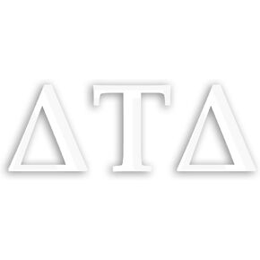 Officially Licensed Delta Tau Delta 8" x 3" Window Decal - White