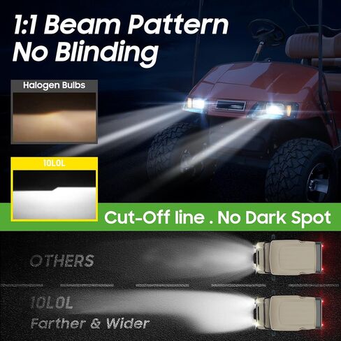 10L0L 2023 مجموعة إضاءة عربة الجولف الجديدة المطورة من أجل Yamaha G14 G16 G19 G22، المصباح الخلفي مع مفتاح إشارة الانعطاف، القرن، شعاع منخفض عالي، ضوء الوامض والفرامل، مصباح الجري النهاري in Saudi Arabia