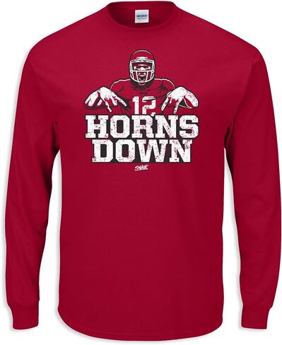 تي شيرت Smack Apparel Horns Down لمحبي الكلية (SM-5XL) in Kuwait
