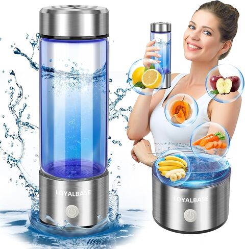 Hydrogen Water Bottle - Aqua Fusion,Hydrogen Water Generator,1800PPB,Hydrohealth Hydrogen Water Bottle,SPE PEM,Hydrogen Water Bottle Generator,Water Filter Pitcher,Glass Water Ionizer for Gifting in Saudi Arabia