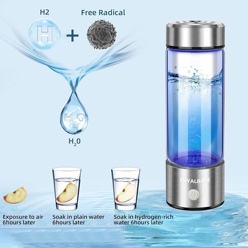 Hydrogen Water Bottle - Aqua Fusion,Hydrogen Water Generator,1800PPB,Hydrohealth Hydrogen Water Bottle,SPE PEM,Hydrogen Water Bottle Generator,Water Filter Pitcher,Glass Water Ionizer for Gifting in Saudi Arabia