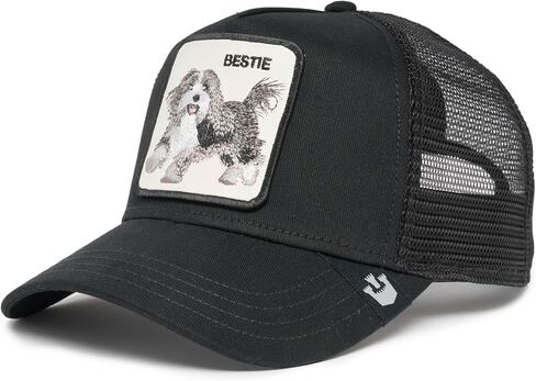 قبعة Goorin Bros. FW24 لسائقي الشاحنات للرجال والنساء، باللون الأسود (The Bestie Dog)، مقاس واحد in Kuwait