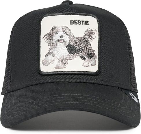 قبعة Goorin Bros. FW24 لسائقي الشاحنات للرجال والنساء، باللون الأسود (The Bestie Dog)، مقاس واحد in Kuwait