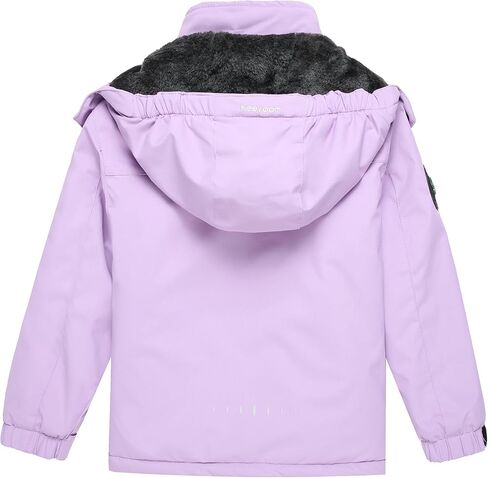 Keevoom Girl's Ski Jacket Winter Warm Thick Snow Coat Windproof Kids Outdoor Hooded Jackets in Kuwait