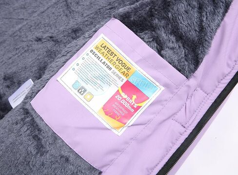 Keevoom Girl's Ski Jacket Winter Warm Thick Snow Coat Windproof Kids Outdoor Hooded Jackets in Kuwait