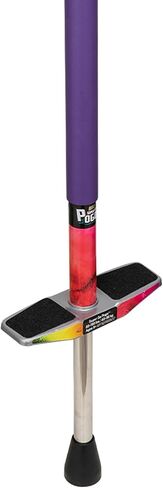 أليكس: عصا سوبر جو بوجو - قوس قزح - لعبة القفز والتوازن في الهواء الطلق، إطار مبطن، مقابض ناعمة، ترتد حتى 2 بوصة، للأطفال من سن 88 إلى 154 رطلًا، لعمر 9 سنوات فما فوق in Kuwait