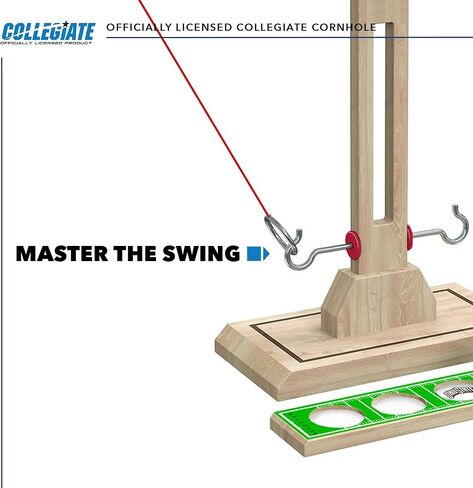 Wild Sports NCAA Wooden Ring Swing Battle - Head-to-Head Ring Toss Hook & Ring Game for College Football Fans in Kuwait