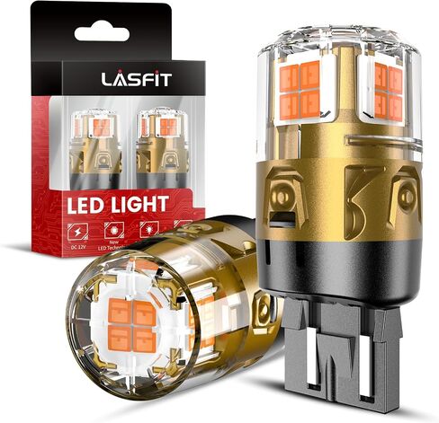 LASFIT L2 7440 7443 LED Bulbs Red Brake Light Bulb Tail Lights, 2024 Upgraded 500% Brighter T20 7441 7444 W21W LED Lamps with Projector Lens Replacement for Tail lights Stop Lights, 2pcs in Kuwait