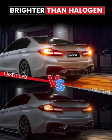LASFIT L2 7440 7443 LED Bulbs Red Brake Light Bulb Tail Lights, 2024 Upgraded 500% Brighter T20 7441 7444 W21W LED Lamps with Projector Lens Replacement for Tail lights Stop Lights, 2pcs in Kuwait