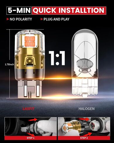 LASFIT L2 7440 7443 LED Bulbs Red Brake Light Bulb Tail Lights, 2024 Upgraded 500% Brighter T20 7441 7444 W21W LED Lamps with Projector Lens Replacement for Tail lights Stop Lights, 2pcs in Kuwait