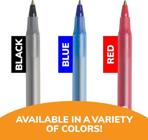 BIC Round Stic Xtra Life Ball Pen, Medium Point (1.0mm), Assorted Colors, 240-Count in Saudi Arabia